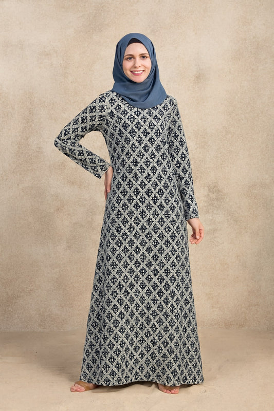 Printed Crepe Abaya AYP-628