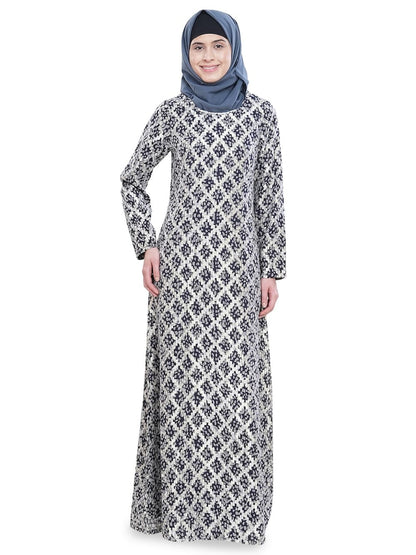 Printed Crepe Abaya AYP-628