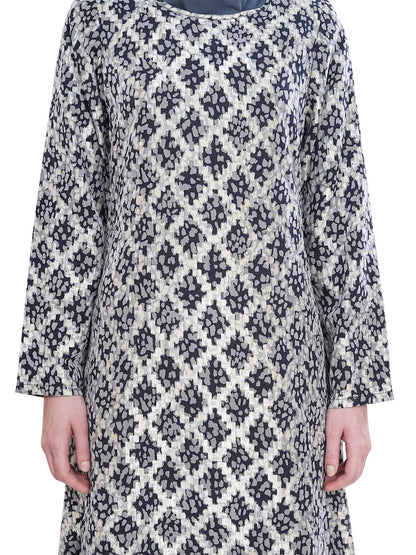 Printed Crepe Abaya AYP-628