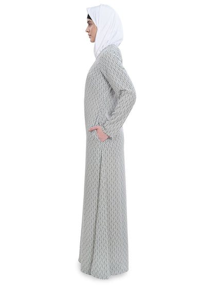 Printed Crepe Abaya AYP-630