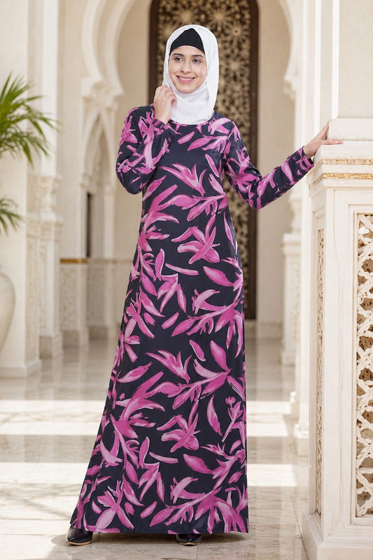 Printed Crepe Abaya AYP-631
