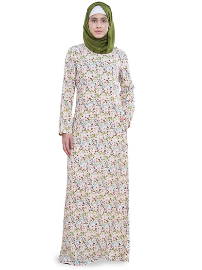 Printed Crepe Abaya AYP-632