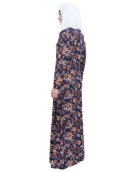 Printed Crepe Abaya AYP-633