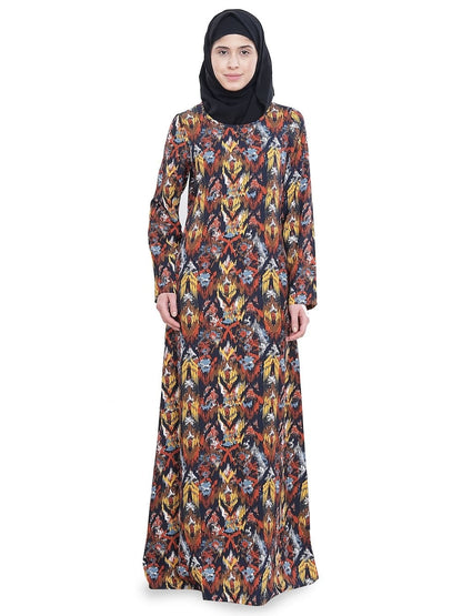 Printed Crepe Abaya AYP-635