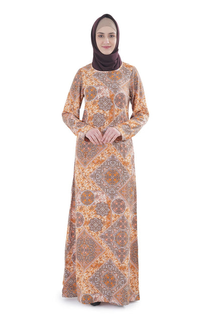 Printed Crepe Abaya AYP-636
