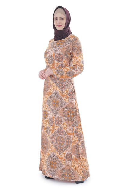 Printed Crepe Abaya AYP-636