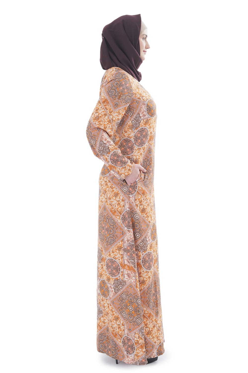 Printed Crepe Abaya AYP-636