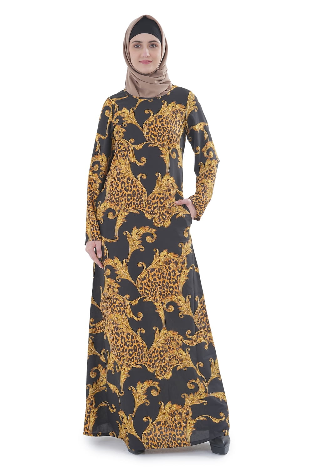 Printed Crepe Abaya AYP-637