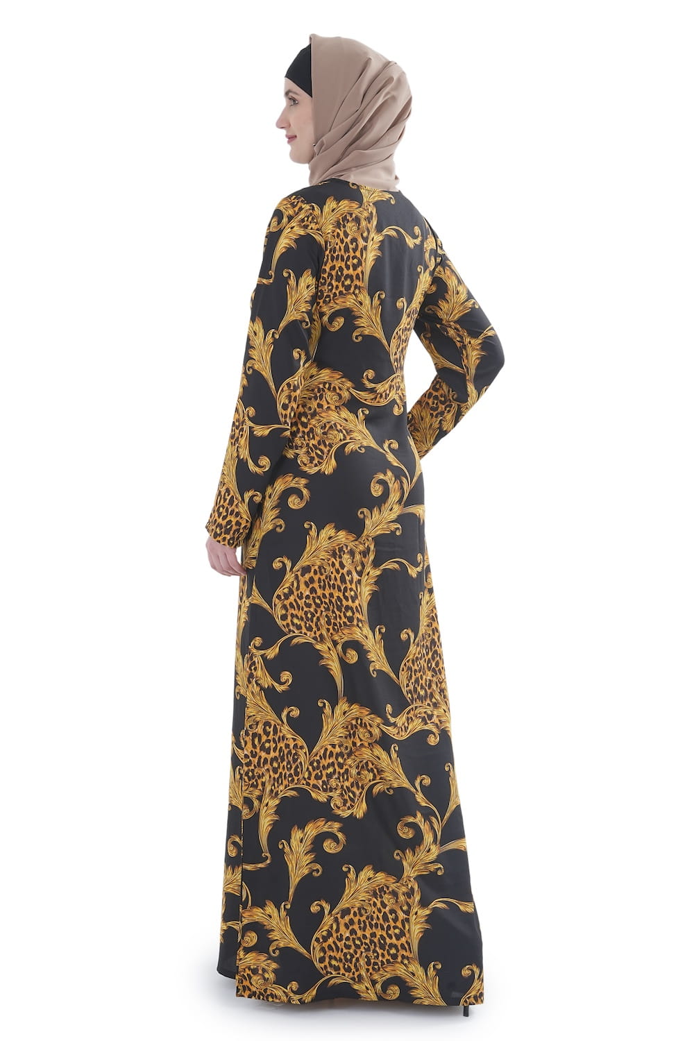 Printed Crepe Abaya AYP-637