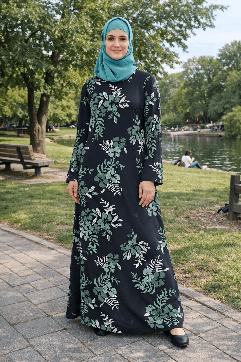 Printed Crepe Abaya AYP-638