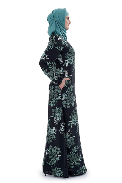 Printed Crepe Abaya AYP-638
