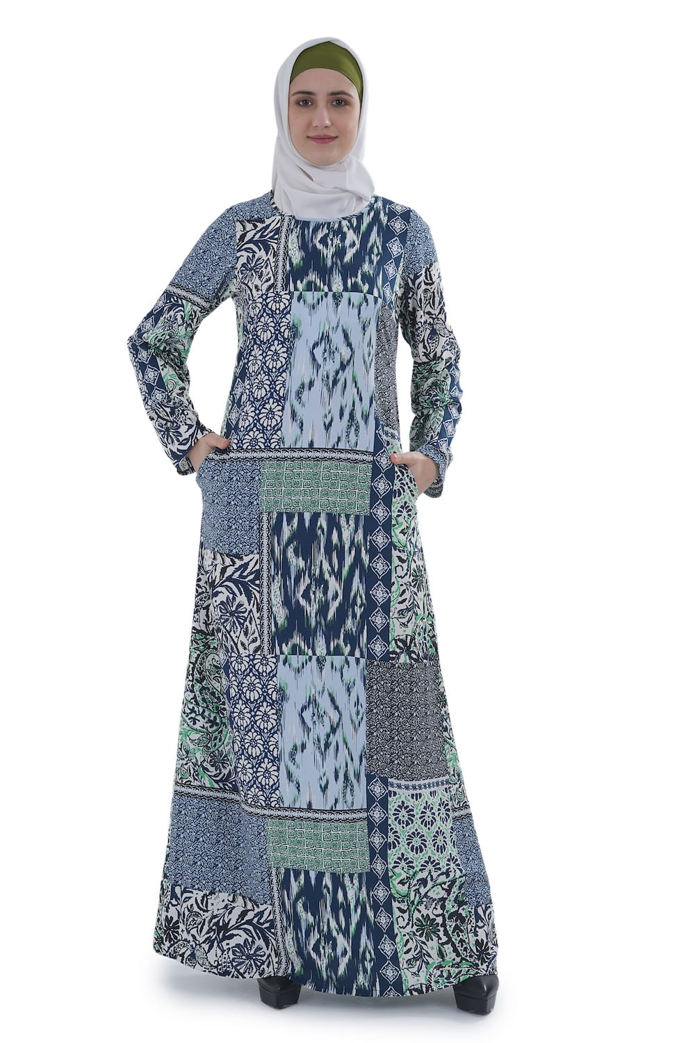 Printed Crepe Abaya AYP-639