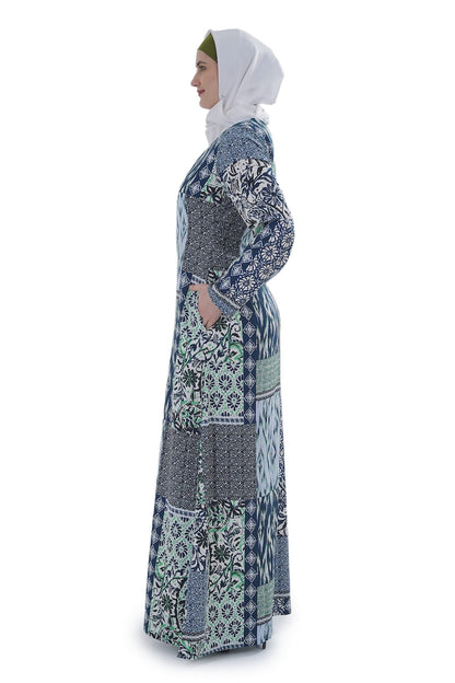 Printed Crepe Abaya AYP-639
