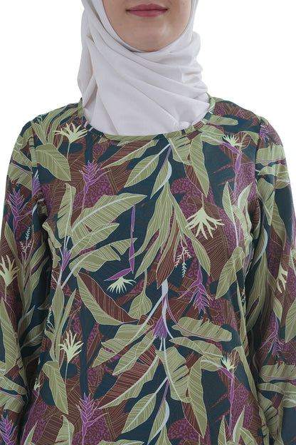 Printed Crepe Abaya AYP-640