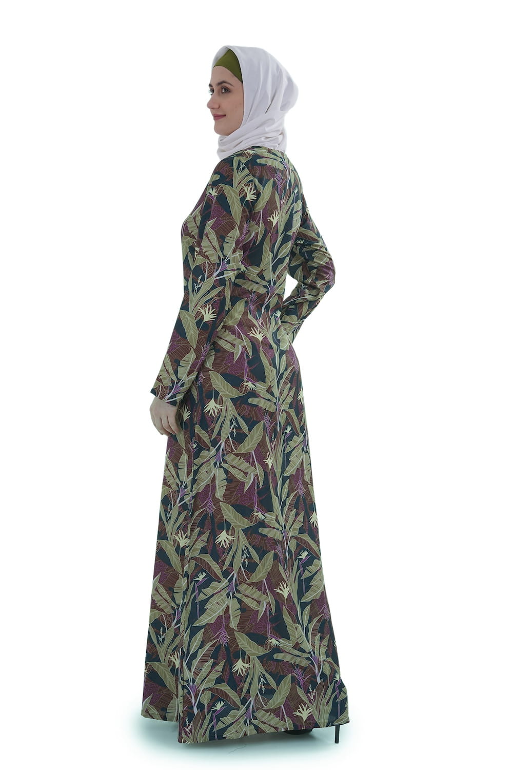 Printed Crepe Abaya AYP-640