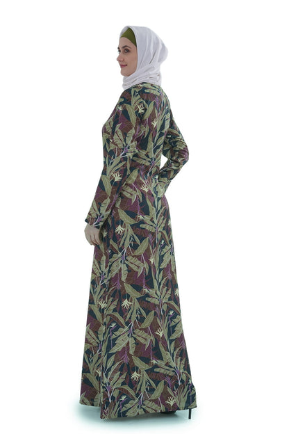 Printed Crepe Abaya AYP-640