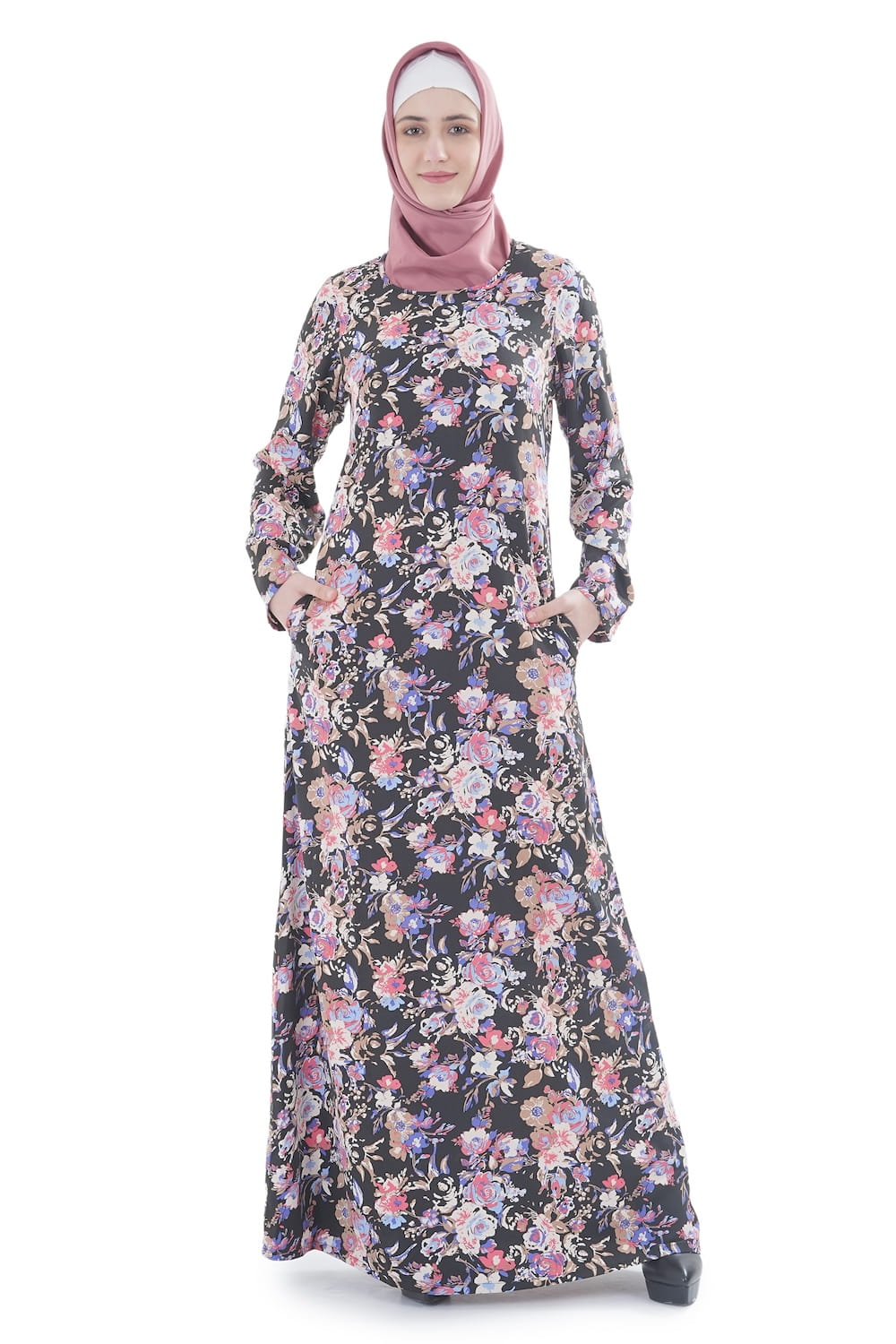 Printed Crepe Abaya AYP-641