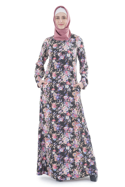 Printed Crepe Abaya AYP-641