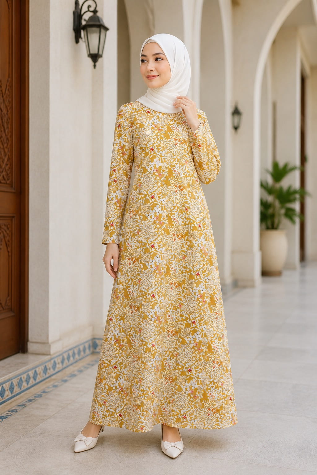 Printed Crepe Abaya AYP-643