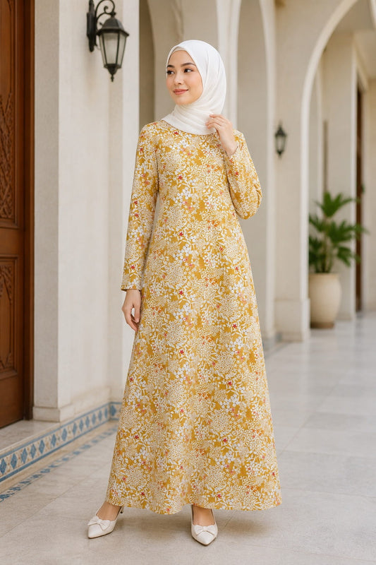 Printed Crepe Abaya AYP-643