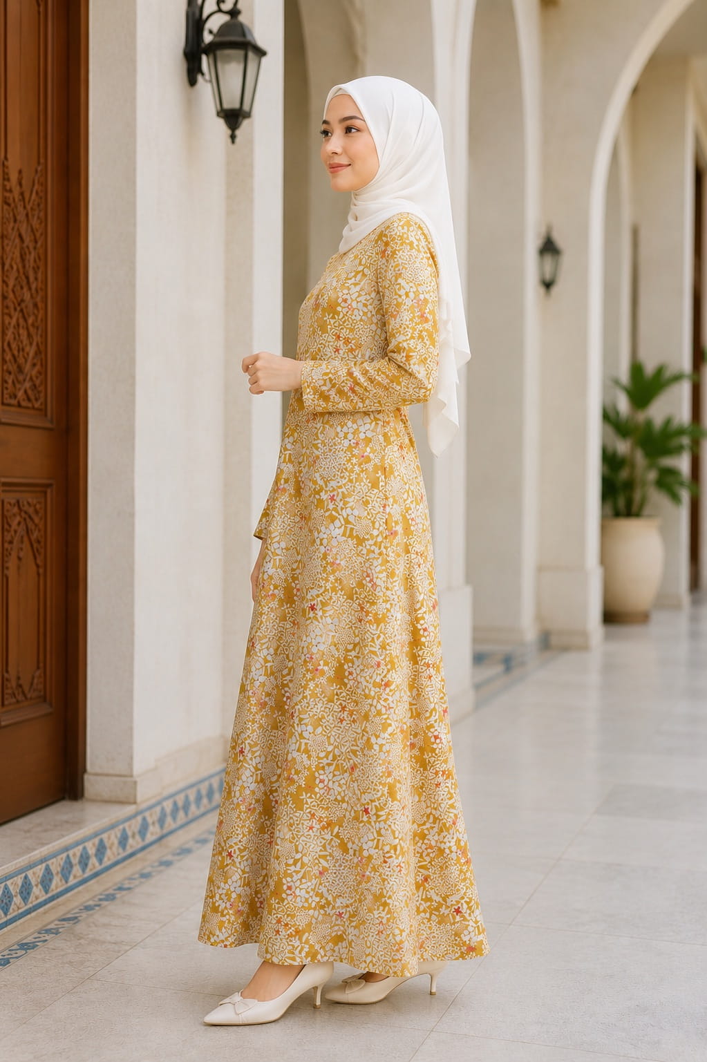 Printed Crepe Abaya AYP-643