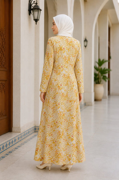 Printed Crepe Abaya AYP-643