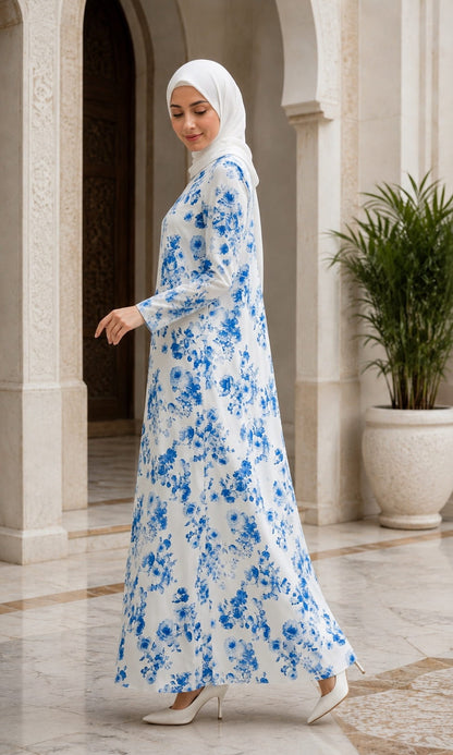 Printed Crepe Abaya AYP-644
