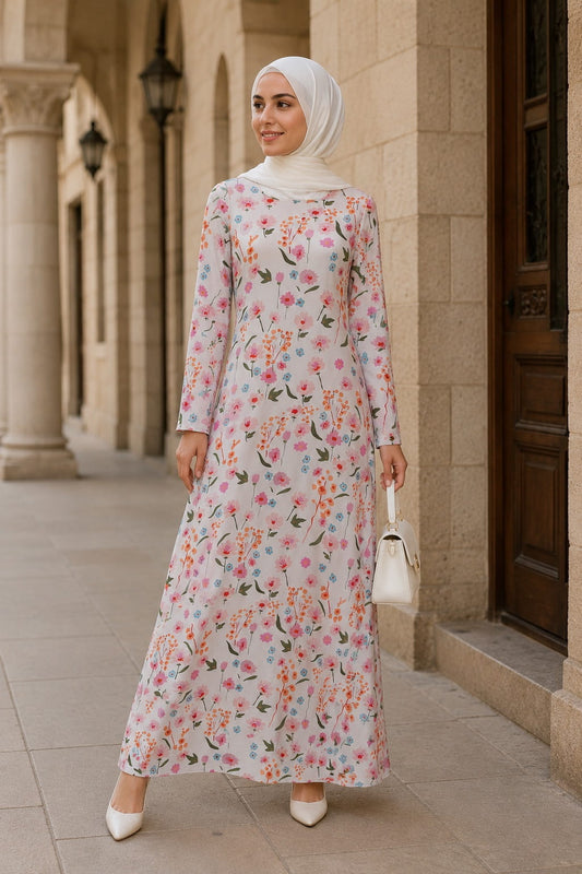 Printed Crepe Abaya AYP-647