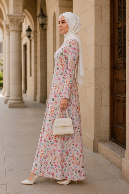 Printed Crepe Abaya AYP-647