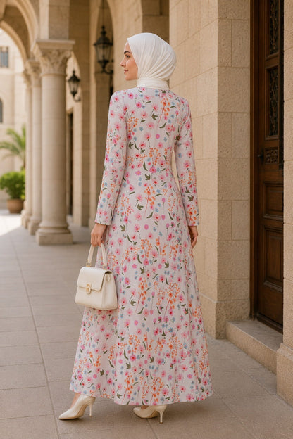 Printed Crepe Abaya AYP-647