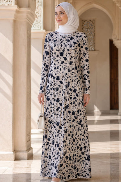 Printed Crepe Abaya AYP-649