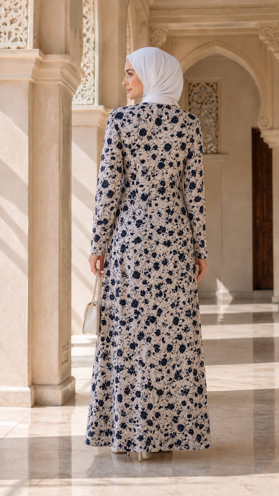 Printed Crepe Abaya AYP-649