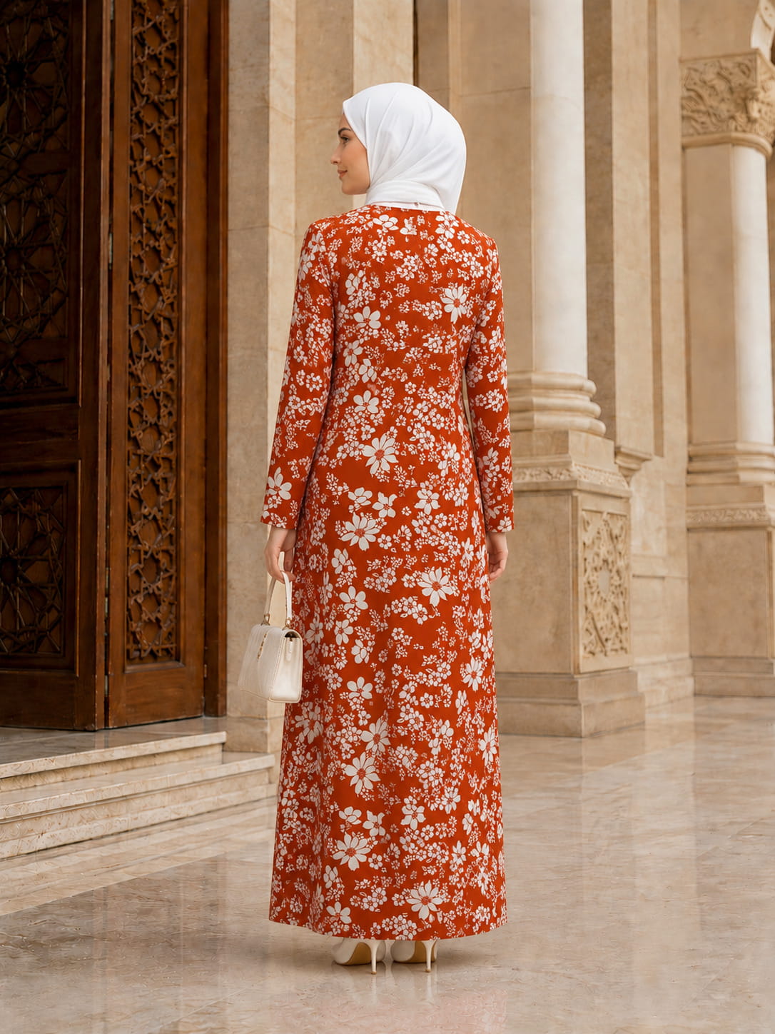 Printed Crepe Abaya AYP-650
