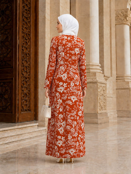 Printed Crepe Abaya AYP-650