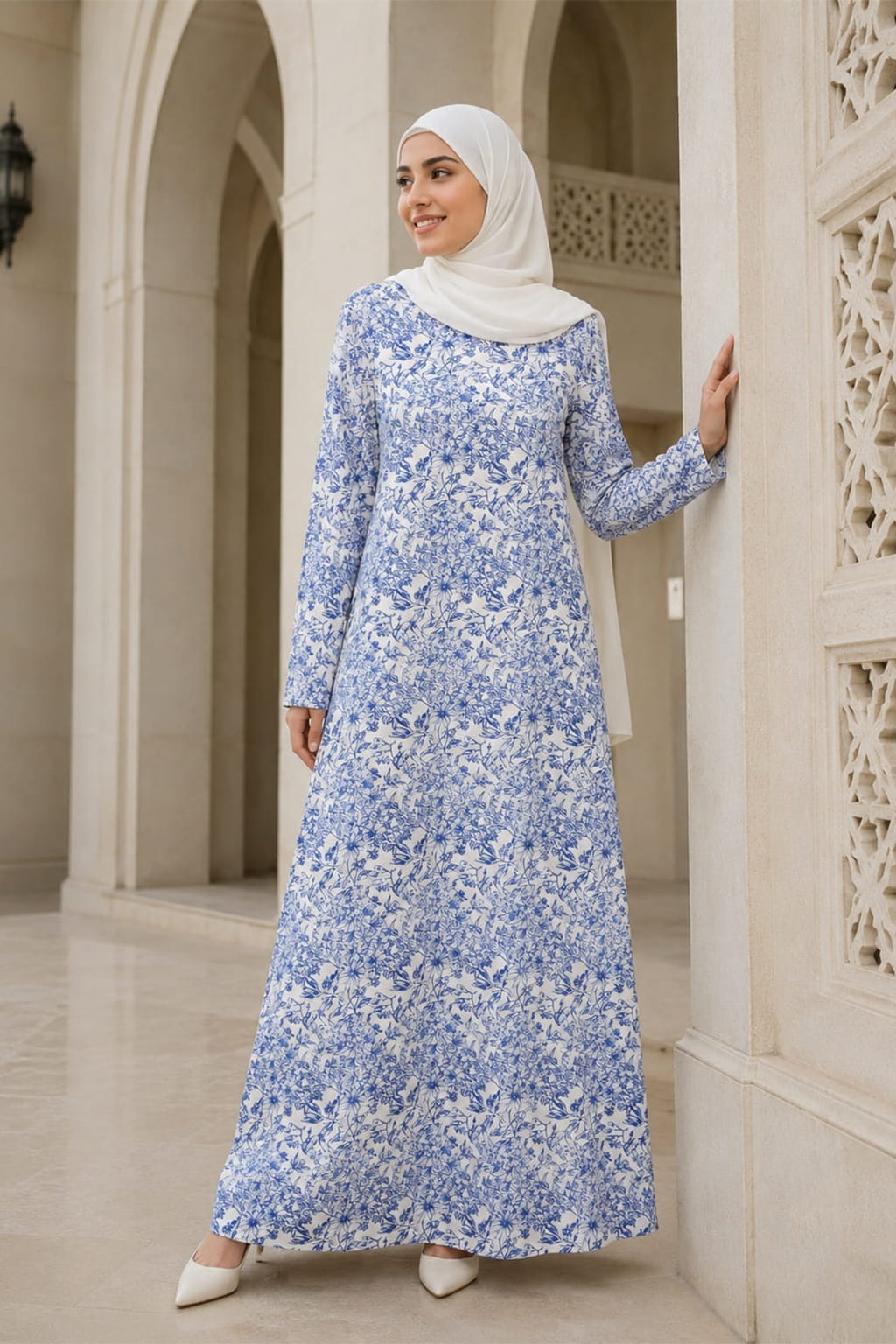 Printed Crepe Abaya AYP-651