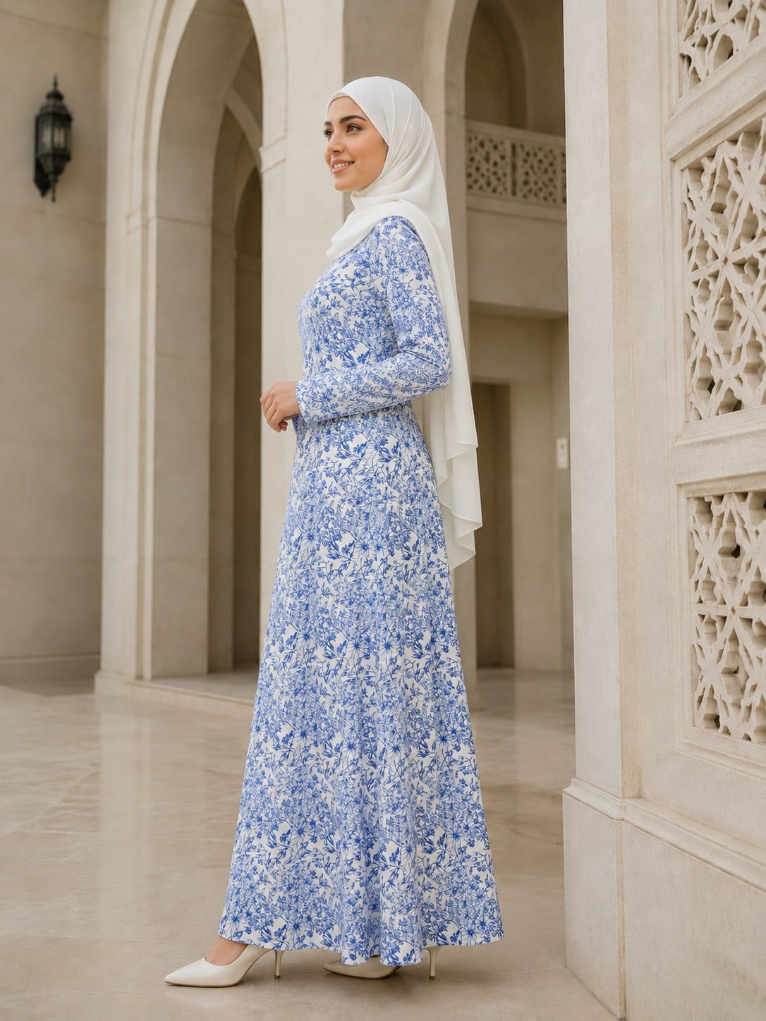 Printed Crepe Abaya AYP-651