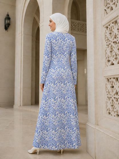 Printed Crepe Abaya AYP-651