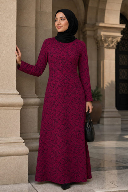 Printed Crepe Abaya AYP-652