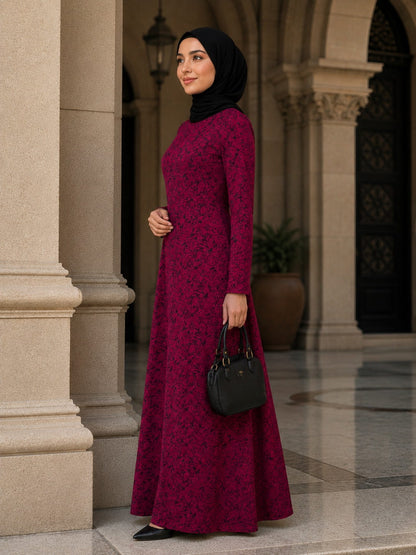 Printed Crepe Abaya AYP-652