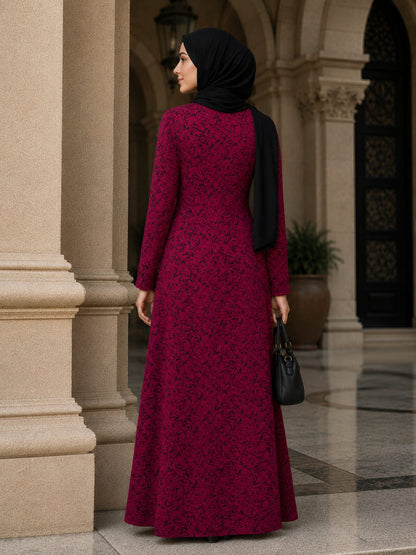 Printed Crepe Abaya AYP-652
