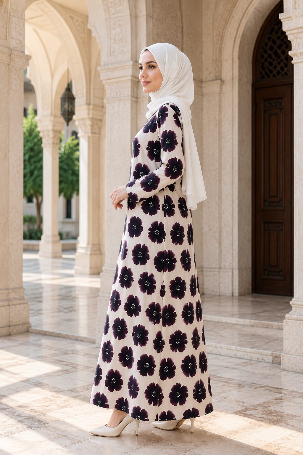 Printed Crepe Abaya AYP-654