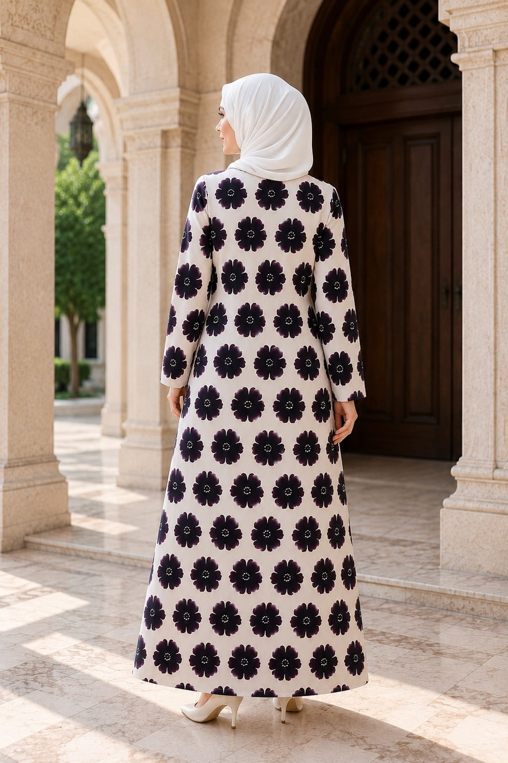 Printed Crepe Abaya AYP-654