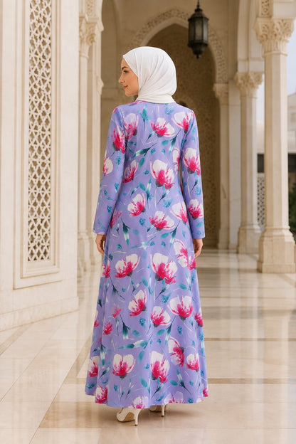 Printed Crepe Abaya AYP-655