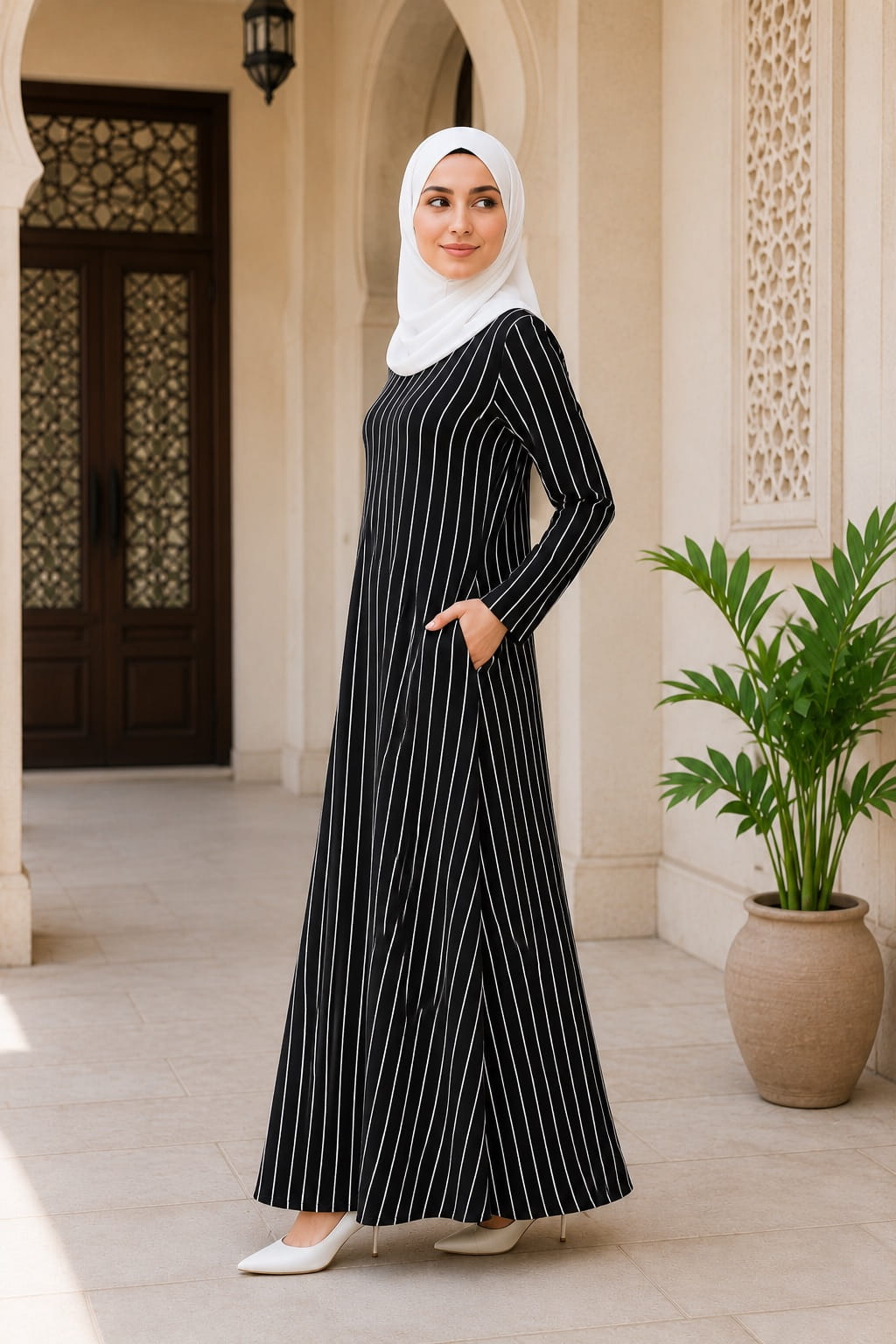 Printed Crepe Abaya AYP-656