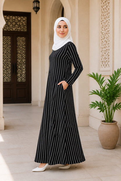 Printed Crepe Abaya AYP-656