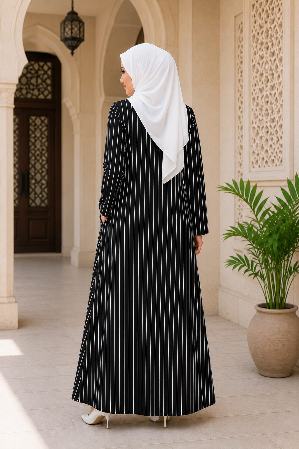 Printed Crepe Abaya AYP-656