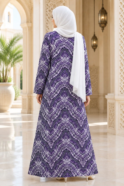 Printed Crepe Abaya AYP-657