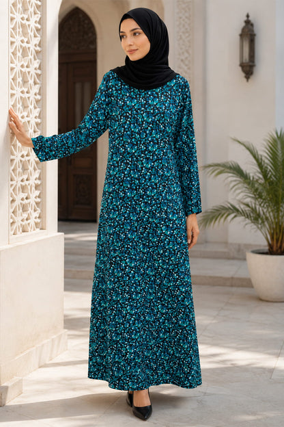 Printed Crepe Abaya AYP-660