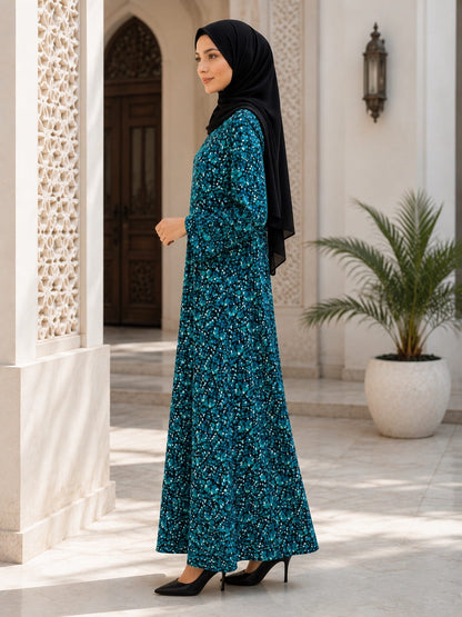 Printed Crepe Abaya AYP-660
