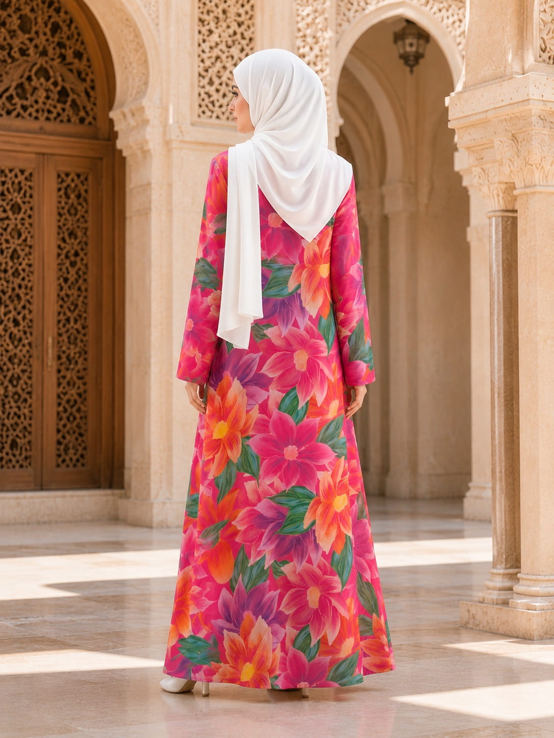 Printed Crepe Abaya AYP-667
